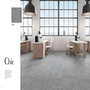 Biluo Series Tufted Gradient Loop Pile Carpet Tiles PP PVC Back B1 Fireproof Office Modular Hotel Hallway Modern Floor