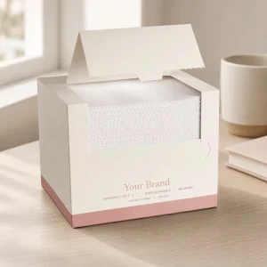 Bio Eco Friendly Disposable Face Towel Custom Travel Size 25x30cm XL Facial Towel for Spa Makeup Remover Use