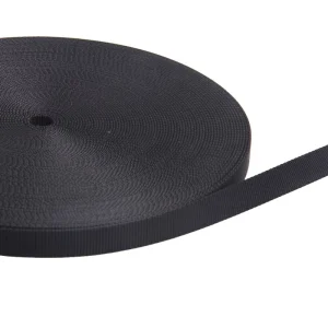 Black 10mm Wide 100% Nylon Webbing for Small Bags Slings