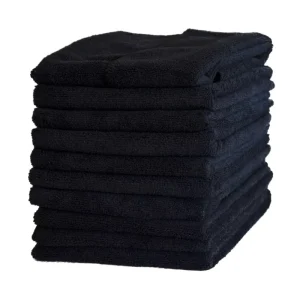 Black Bleach Proof Salon Spa Towel Microfiber Facial Towel Hair Drying Towels