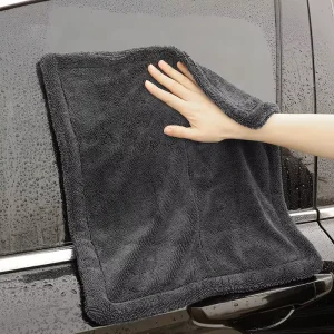Black Line Bulk Quick Dry Microfiber Towels 400 Gsm Twisted Loop Super Strong Water Absorption for Car Drying Multipurpose