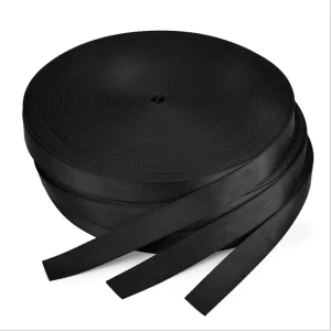 Black Nylon (Polyester) Herringbone Webbing Belt for Safety Belt Luggage Hardware Travel Supplies