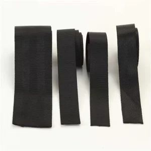 Black Nylon Webbing Thickened Herringbone Pattern American Pattern Dense Pattern Car Seat Belt Nylon Webbing