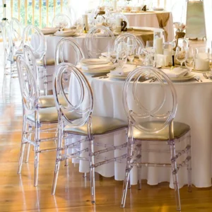 Black Outdoor Brown Folding Chairs for Parties Resin Chameleon Wedding Chair