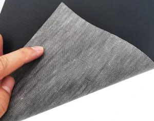 Black PVC Gray Abrasion Resistant Material Upholstery for Car Seat Sofa Chair Golf Bags Garments 0.5mm Thickness