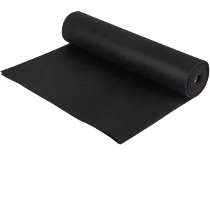 Black Plain Needle-Punched Nonwoven 100% Polyester Felt Filter Fabric Anti-UV Breathable Medium Weight Interlining Soft