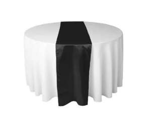 Black Red Satin Table Runners for Special Events or Wedding Table Decorations