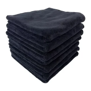 Black Super Absorbent Microfiber Hair Drying Salon Towel Barber Shop Towel