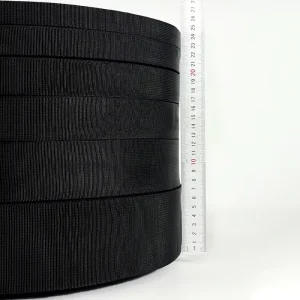Black Thickened Polypropylene 20mm-75mm Wide Pit PP Webbing for Backpack
