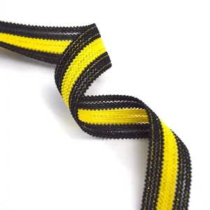 Black and Gold Shiny Jacquard Sewing Band Bra Elastic Tape Waistbands for Underwear Boxer Briefs