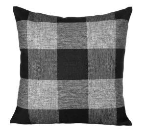 Black and White Plaid Throw Pillow Cover Cotton Linen Checkered Square Home Decor Car Bed Sofa Pillow Cover