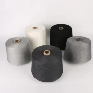 Black white grey 100% Polyester Raw Yarn High Tenacity Ring Spun 16S 21S 32S Cost effective for Socks Knits Sewing Home Textiles