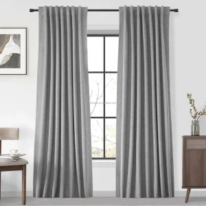 Blackout Curtains Valances Linen Blend Modern Pleated for Improved Sleep Quality Living Rooms All Season Use