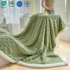 Blanket Coral Flannel Sofa Cover Blanket Nap Office Air Conditioning Small Blankets for Beds