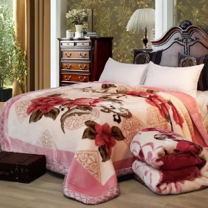 Blanket Manufacturers China Winter King Size Plain Single Bed 1ply Heavy High Quality Fleece Raschel Throw Blanket for Winter