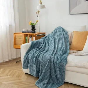 Blankets Manufacturers Solid Color Stripes Polyester Bed Throw Blanket