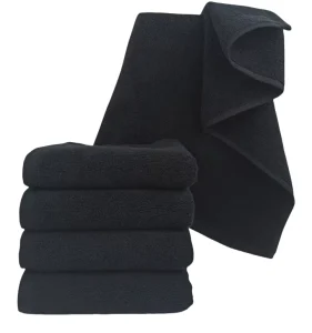 Bleach Proof Cotton Black Salon Hand Hotel Towels