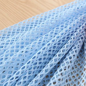 Blue 120gsm Wavy Pattern Breathable Quick drying 100% Nylon Mesh Fabric for Women’s Dresses and Pleated Skirts Chiffon Fabric
