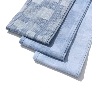 Blue 80% Cotton Floor Jacquard Denim Fabric for Jeans 9 Oz Denim Fabric