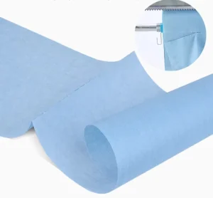 Blue Industrial Nonwoven Wipe Roll Ultra-Absorbent Dust-Free Shop Towels for Automotive & Machinery Oil Cleaning