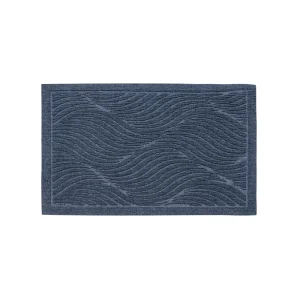 Blue Wave Patterned Doormat Anti Slip Durable Rug for Entryway Bathroom Stylish Floor Cover Home Decor Mat