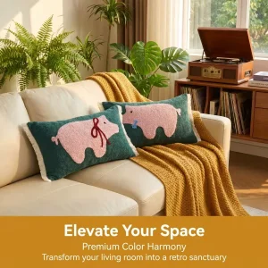 Bohemia Tassel Floral Plant Animal Throw Pillow Cover 18×18 Eco-Friendly Removable Washable Decorative Cushion Case for Sofa