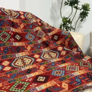 Bohemian Ethnic Style Jacquard Fabric Polyester Cotton Brocade Woven Home Decoration Throw Pillows Upholstery Yarn Dyed Fabric