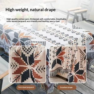 Bohemian Geometric Pattern Decorative Table Runner Professional Outdoor Ground Mat Tent Equipment Thickened Blanket