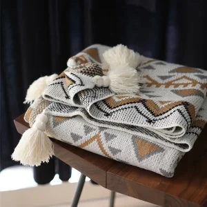 Bohemian Knitted Blanket Ethnic Style Throw Sofa Decorative Nap Luxury Throw