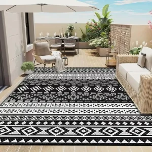 Bohemian Outdoor Carpet Geometric Non Slip Living Room Bedroom Floor Mat Patio Picnic Carpet Home Decor
