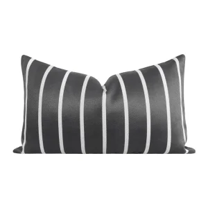 Bohemian Outdoor Cushion Covers Beach Waterproof Decorative Throw Pillows Removable Washable With Black and White Stripes