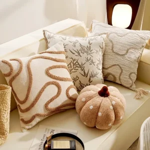 Bohemian Throw Pillow with Insert Retro French Luxury Cushion for Living Room Sofa Bed and Bay Window Brown Throw Pillow