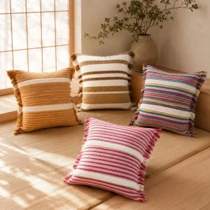 Boho Decorative with Tassels Pillowcase Stripes Body Pillow Cover Sofa Bedroom Throw Pillow Covers