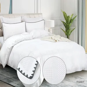 Boho Duvet Cover Queen Embroidery Shabby Chic Cutting Flower Bedding Sets Tufted Queen Duvet Cover for All Seasons