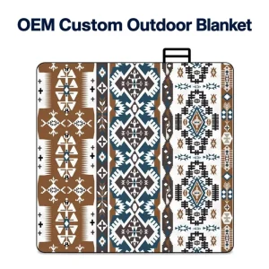 Boho Geometric Woven Picnic Blanket Waterproof Outdoor Mat Extra Large Portable Beach Camping Blanket