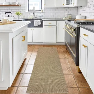 Boho Kitchen Runner Rug Cotton Woven Indoor Outdoor Rugs Mats Jute Natural Pattern Runners for Kitchen Bedroom Hallways