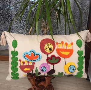 Boho Pillow Covers Decorative Pillowcase Square Embroidery Throw Pillows Cushion Set for Sofa Couch Bed Bench Living Room