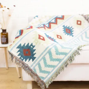 Boho Throw Blanket Woven Blanket Custom Travel Camping Picnic Blanket