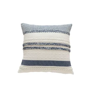 Boho Throw Pillow Covers Navy Blue Textured Decorative Couch Pillow Cases for Farmhouse Home Decor Accent Cushion Cover for Sofa