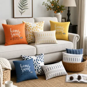 Boho Tribal Decorative Throw Pillow Cover Soft Polyester Geometric Striped Cushion Case Accent Pillow Shell for Sofa