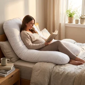 Bolster White Maternity Nursing Big U Shaped Bed Sleeping Pregnancy Pillow