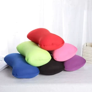Bone Shaped Neck Support Cushion Filled with Microbeads Outdoor Airplane Camping Travel Pillow