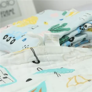Boneless High Density Gauze Pineapple Pattern Baby Towel Pure Cotton Six-Layer Washcloth for Infants Toddlers