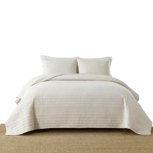 Boryard Soft Touch Ultrasonic Microfiber Irregular Stripes Pattern 3pcs Bedspread Set