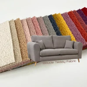 Boucle Teddy Fabric Upholstery Fabric High Quality Small MOQ Plain Customized Woven Standard Plain Dyed 100% Polyester