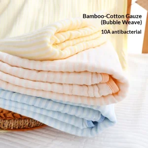 Boutique 40S High Density Bamboo Cotton Six Ply Muslin Baby Blanket 43x43in Soft Newborn Swaddle Wrap Breathable Nursery Quilt