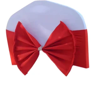 Bow Chair Sashes Band for Wedding Party Birthday Banquet Spandex Stretch Blend Chair Bow Tie Band Belt Ties Cover