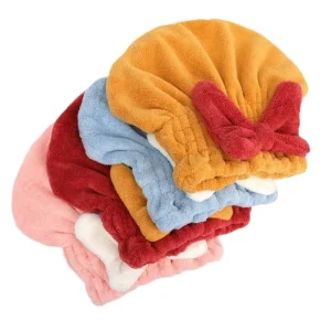 Bows Hairdryer Cap Bath Towel Cap Head Wrap Women’s Super Dry Hair Cap Cute Shower Wrap Quick Drying