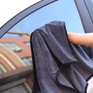 Braided Edge Microfiber Car Wash Detailing Towel Ultra Thick High Absorbent Lint Free Streak Free Cleaning Cloth