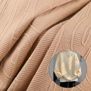 Breathable 100% Polyester Knitted Jacquard Fabric for Women Men Girls Boys Garments